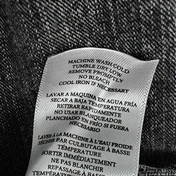 Rails Amina Mini Dress Size XS Black Acid Wash Tencel Denim Smocked Waist Boho - Picture 11 of 12